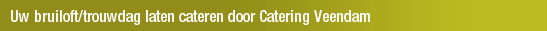 Uw bruiloft/trouwdag laten cateren door Catering Veendam